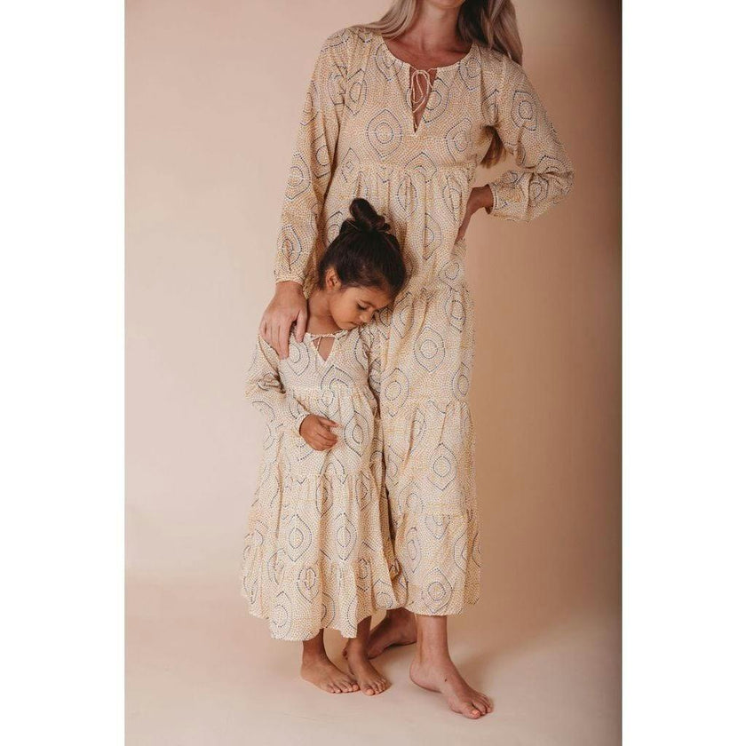 Block-Printed Bohemian Dress