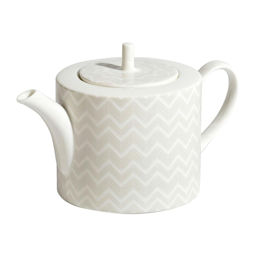 Tea Pot Or Coffee Pot Zig Zag  White Diam. 4.75"