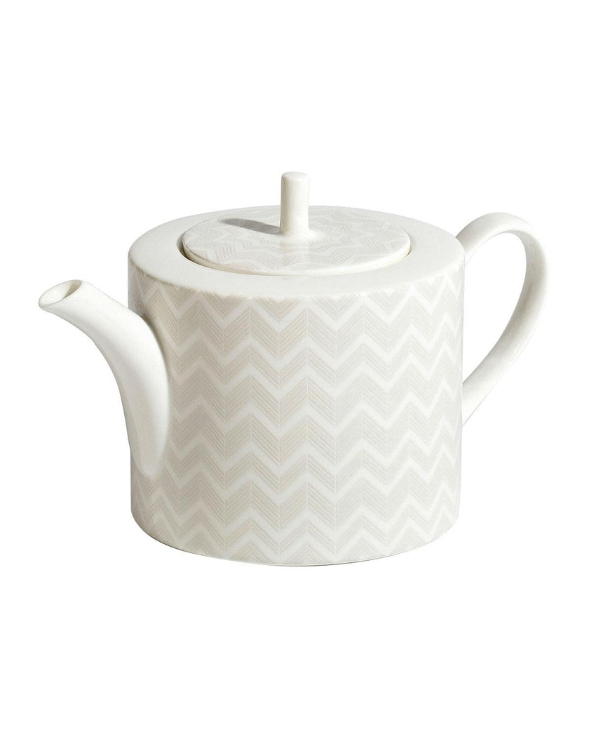 Tea Pot Or Coffee Pot Zig Zag  White Diam. 4.75"