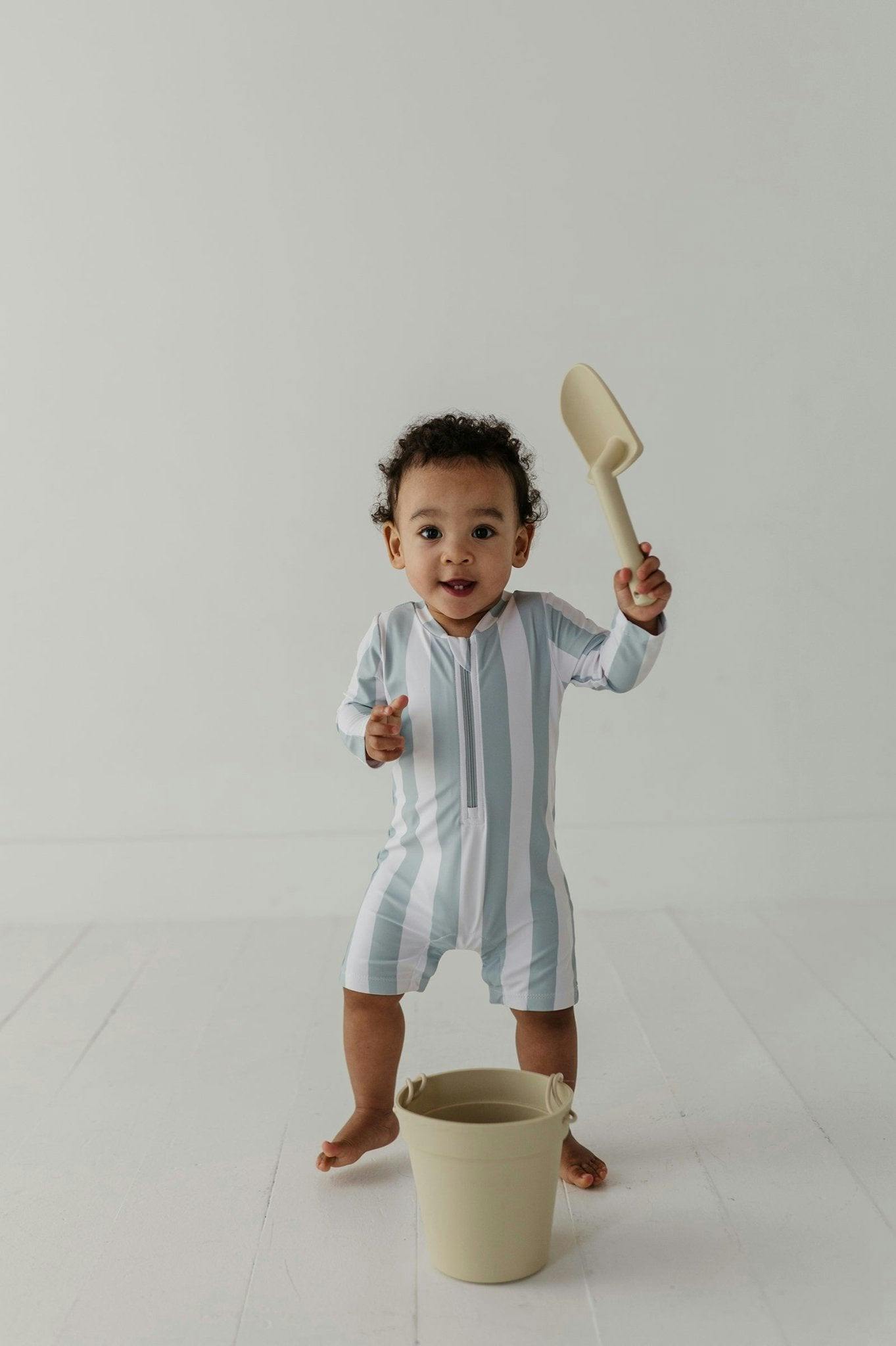 Baby Boy One-Piece Rash Guard Swimsuit in Dinosaur