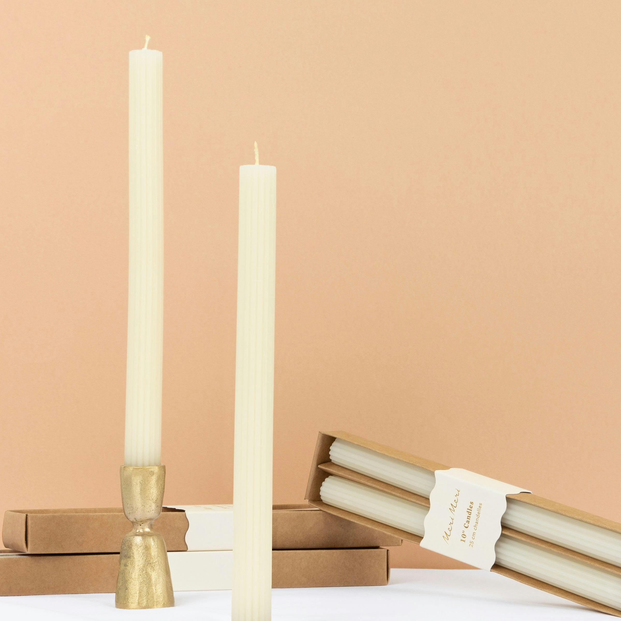 Ivory Table Candles