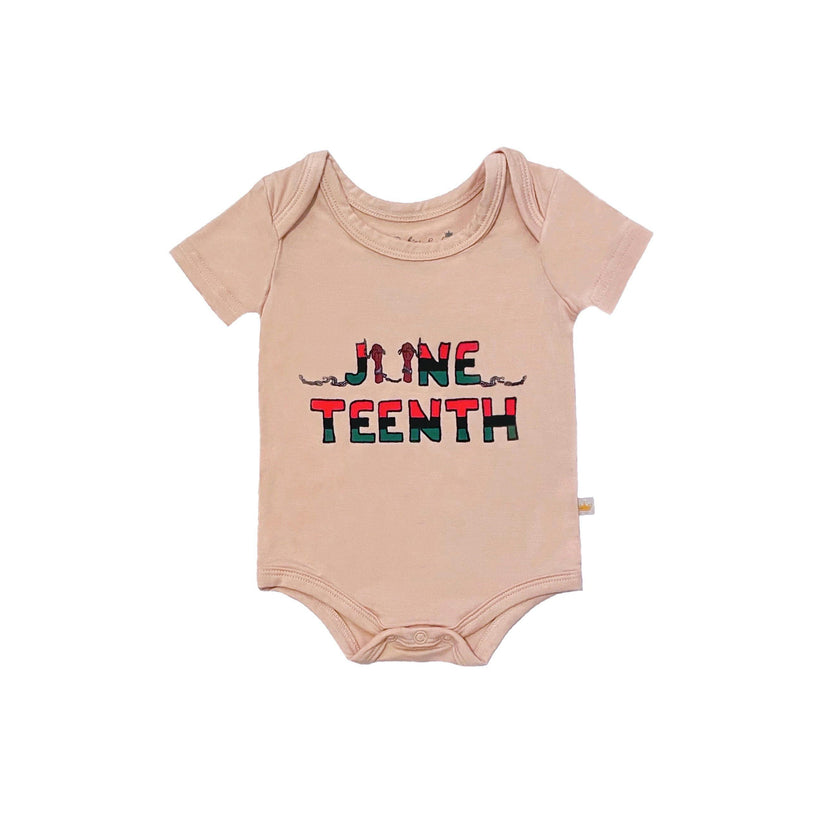Baby Juneteenth Bamboo Bodysuit, Tan