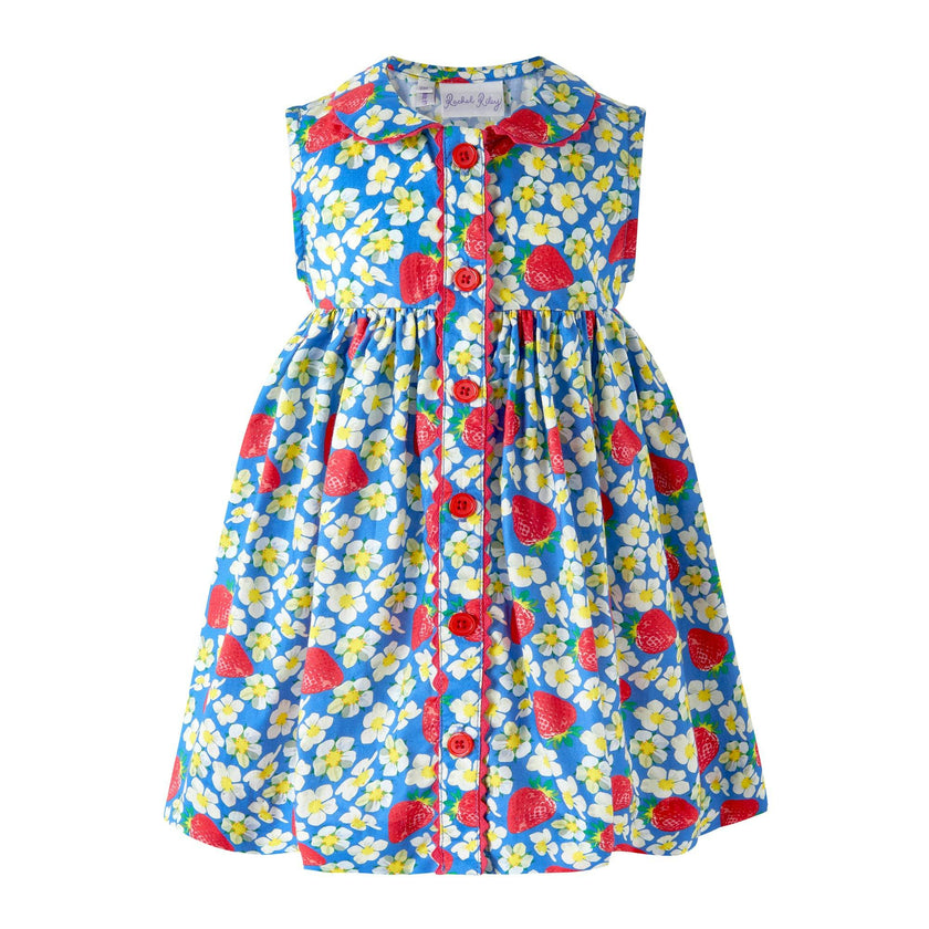 Strawberry Blossom Button-front Dress and Bloomers
