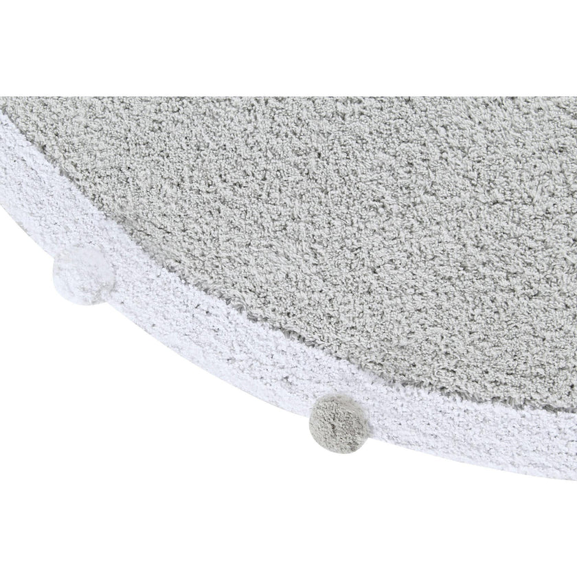 Bubbly Round Rug With Pom Poms