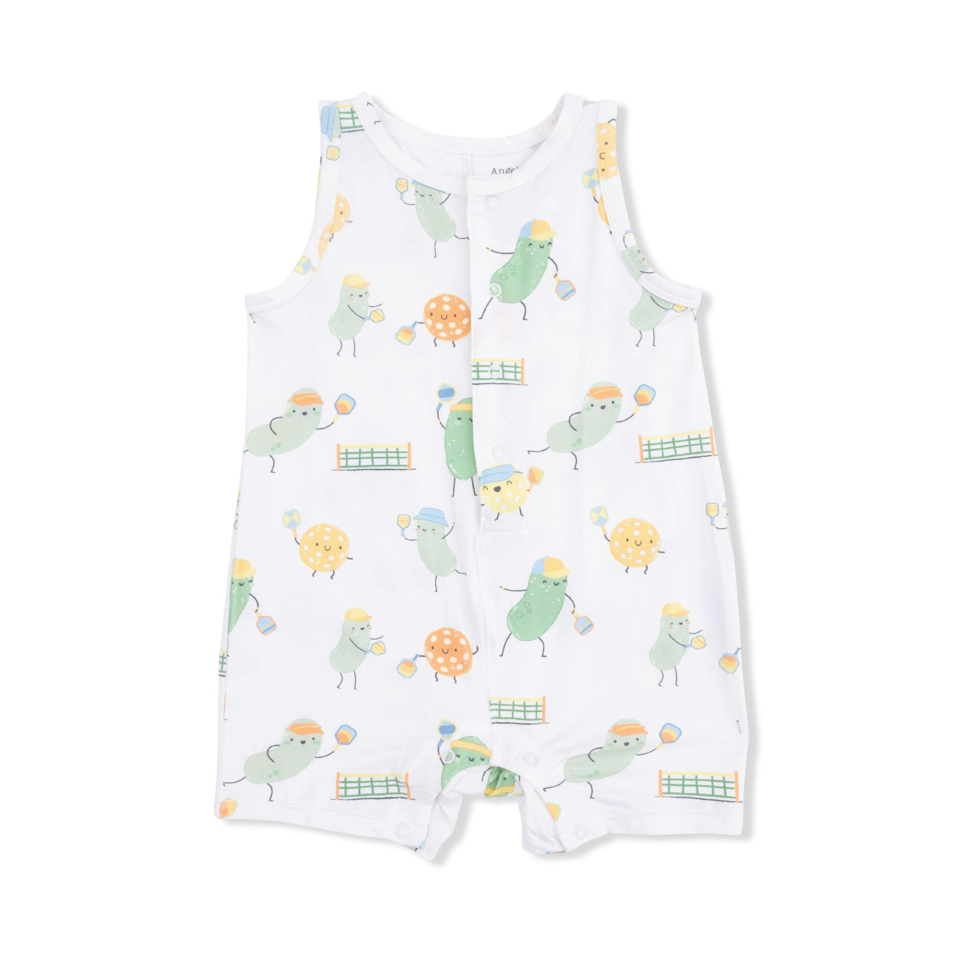 Pickles Playing Pickleball - Sleeveless Shortie Romper