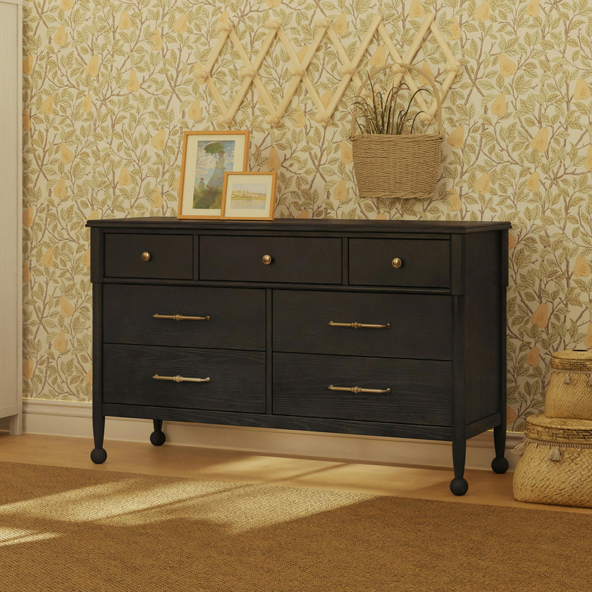 Alouette 7-Drawer Assembled Dresser in Archival Black