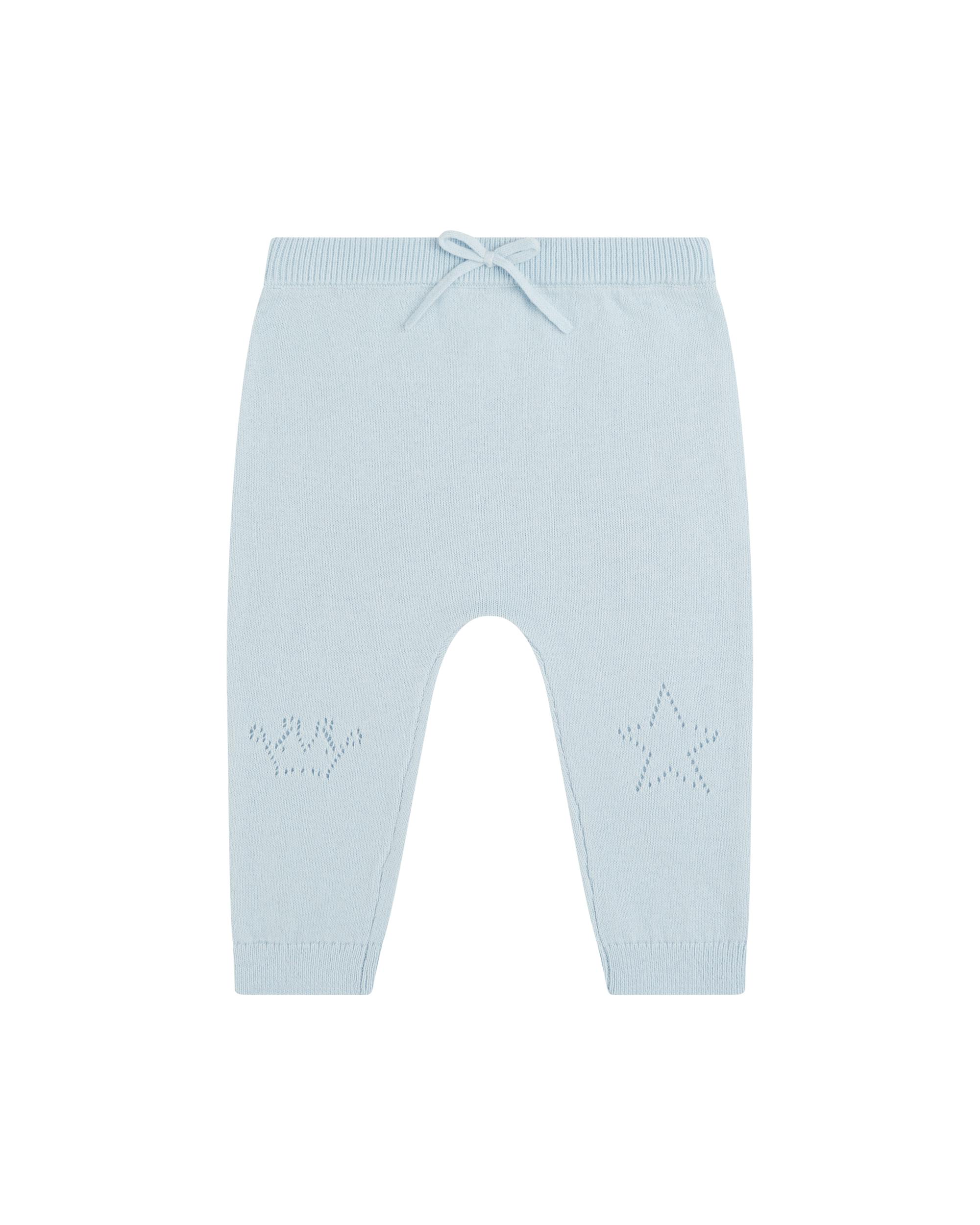 Pointelle Crown Crawler Set - Blue