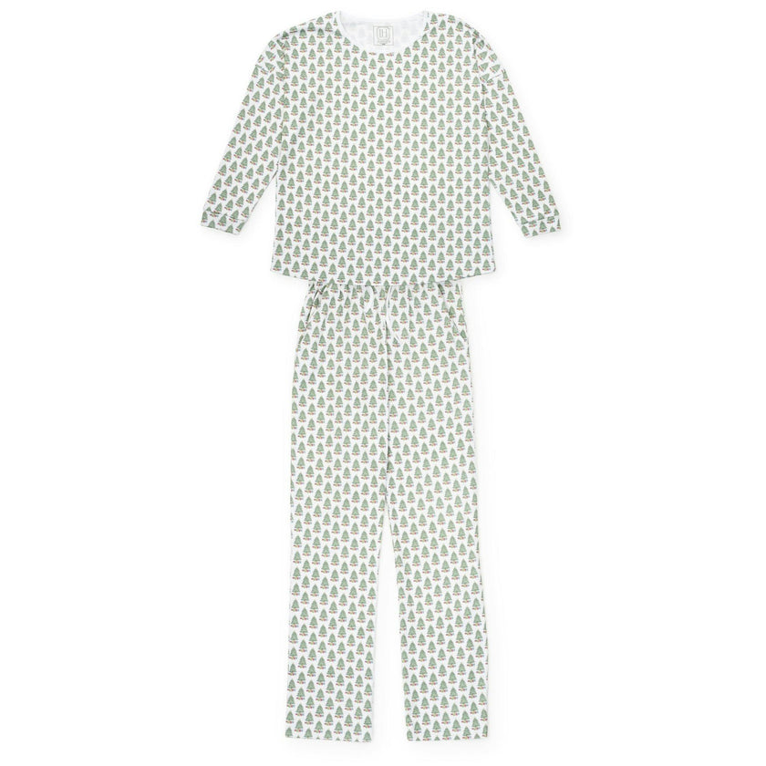Audrey Women's Longsleeve Top Pant Set - Under the Christmas Tree