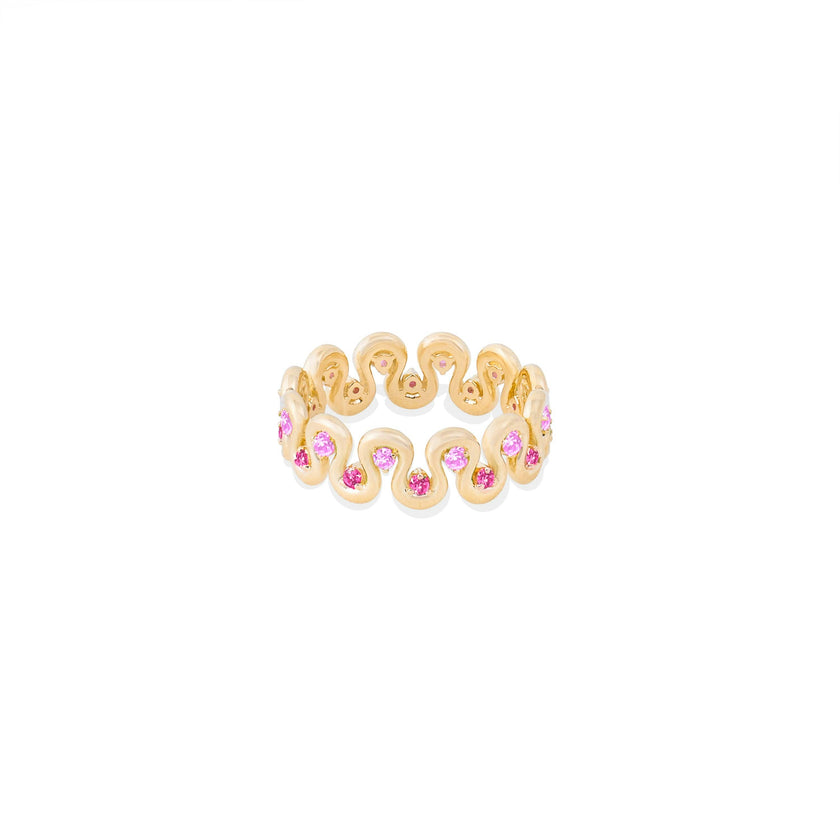 Found Squiggle Ring - Pink Sapphire