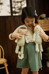 Baby Liam doll light green 11"