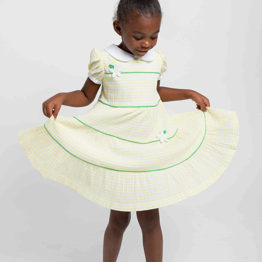 Stripe Dress With Flowers