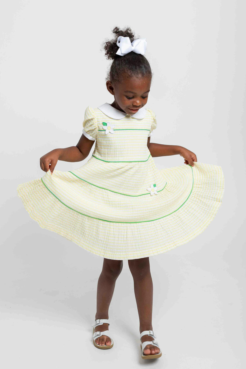 Stripe Dress With Flowers