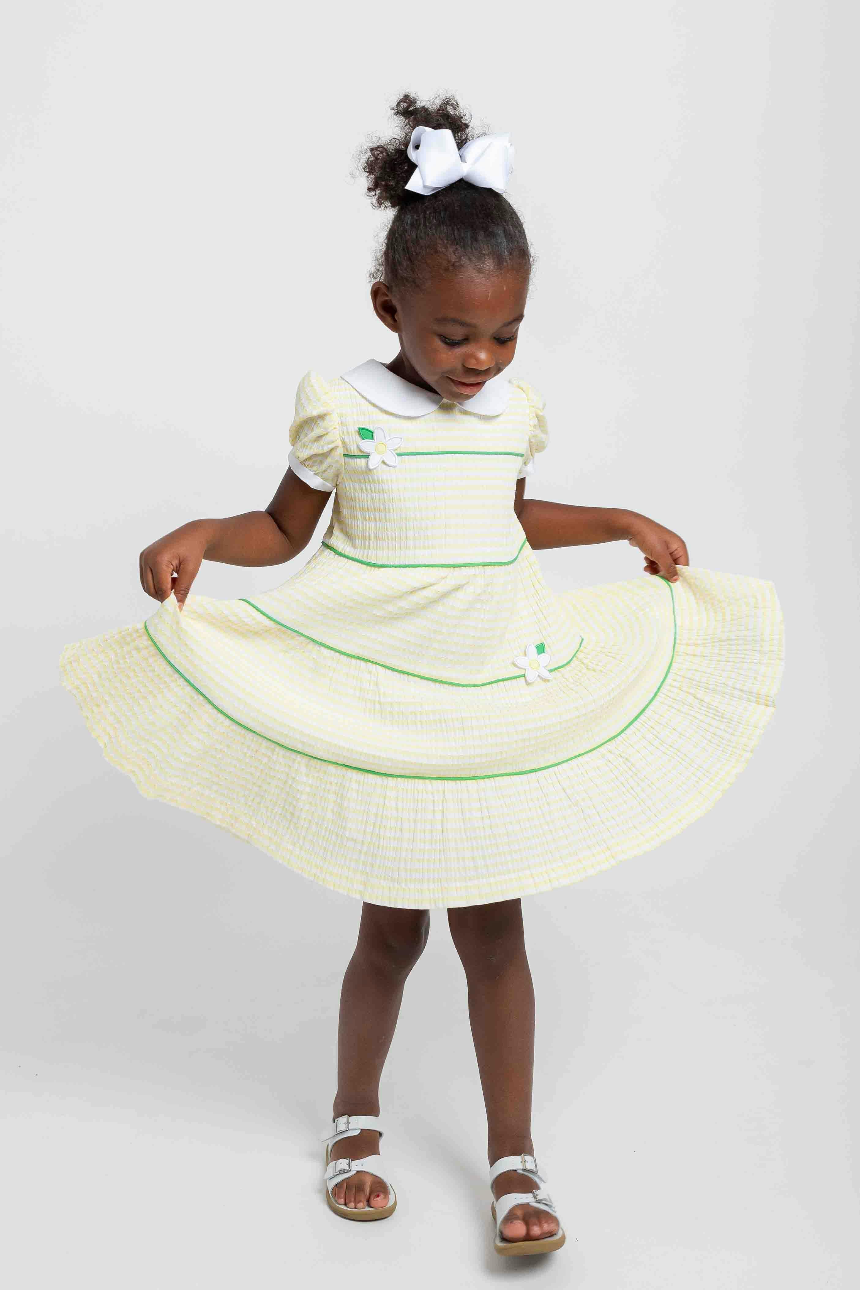 Stripe Dress With Flowers