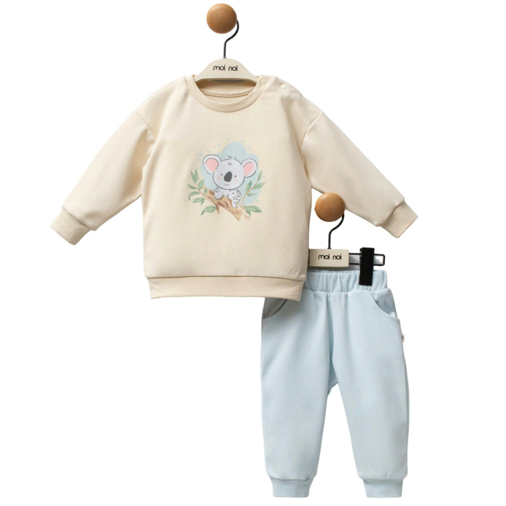 Beige Koala Sweat Set