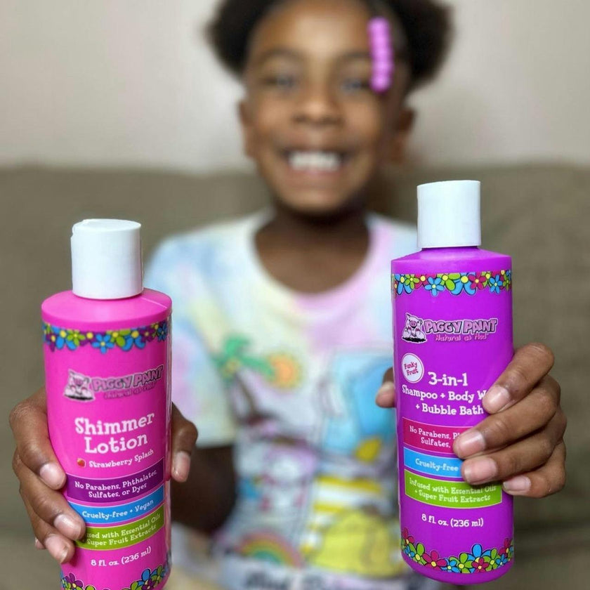 Shimmer Lotion & 3-in-1 Shampoo + Body Wash + Bubble Bath Bundle