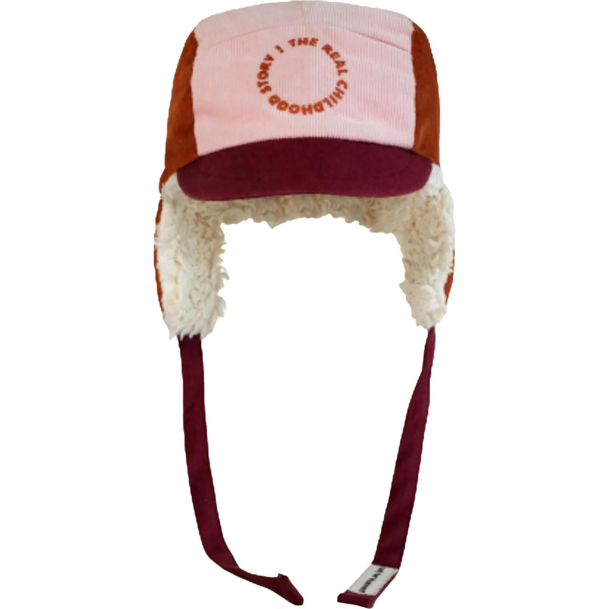 children's organic cotton cap - pink snow