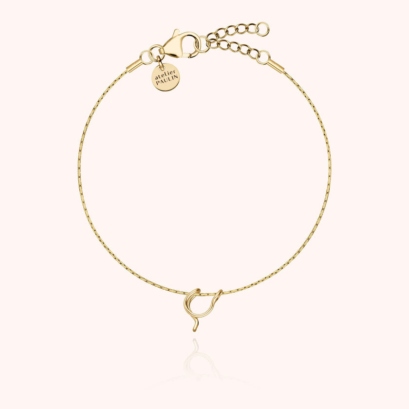 Initial Bracelet, 14k Yellow Gold Filled
