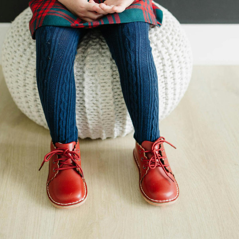 Georgie Scalloped Lace Up Boot