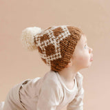 Diamond Faire Isle Hat - Walnut