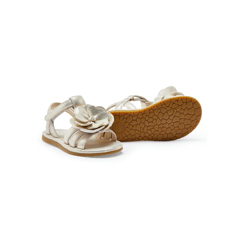 Jiles Fields Sandals | Shimmer Buttercup | Silver Metallic Leather