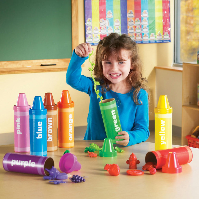 Rainbow Sorting Crayons