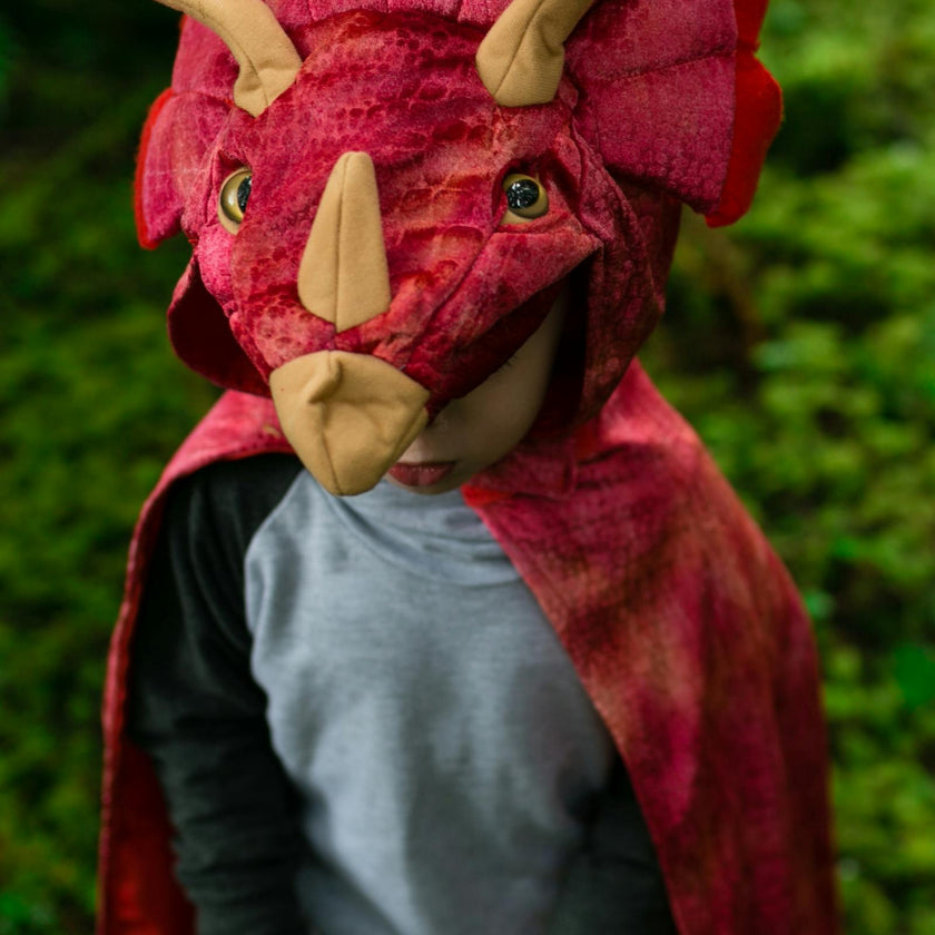 Triceratops Hooded Cape Size 4-5