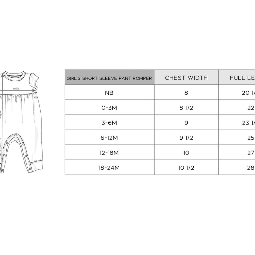 Girl's Short Sleeve Pant Romper