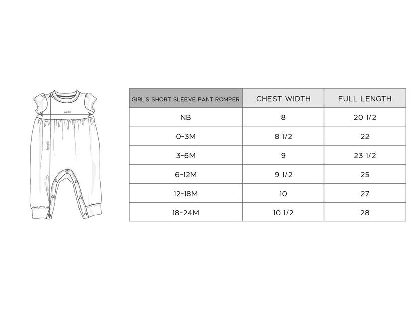 Girl's Short Sleeve Pant Romper