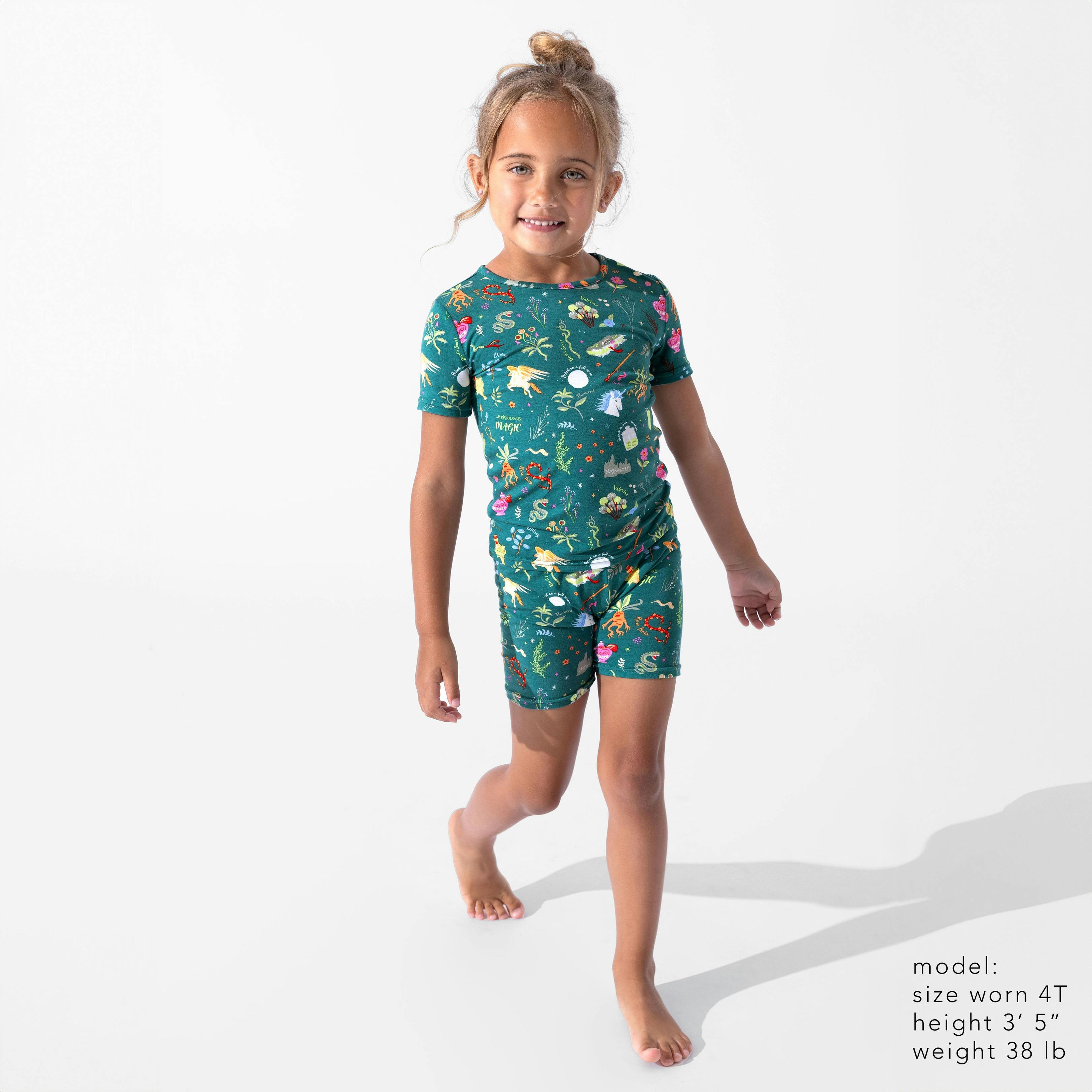 Mandrakes Potions & Herbs Bamboo Kids Pajama Short Set