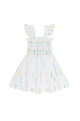 Spirals&nbsp;Print Gathered Dress