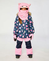 Two Piece Discover Snowsuit Blue Floral Print
