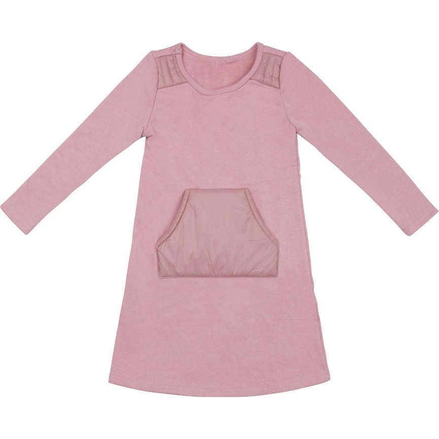 Puffed Pocket Long Sleeve Dress