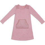 Puffed Pocket Long Sleeve Dress