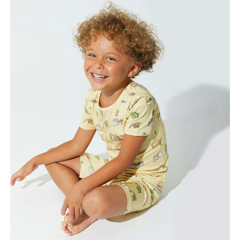 Love You Brunches Bamboo Kids Pajama Short Set