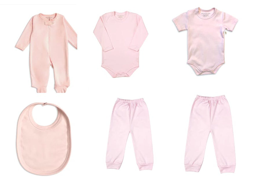 Pima Cotton 5-Piece Newborn Layette Set | Hypoallergenic Baby Gift Set