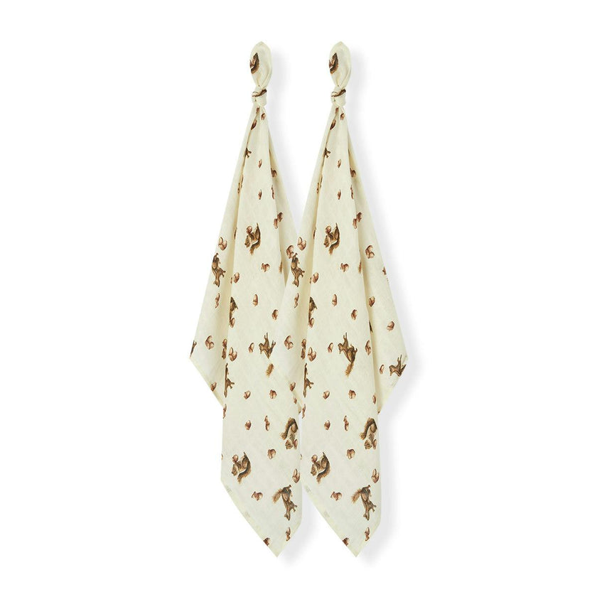 Bamboo Muslin Two-Piece Burp Cloth Set