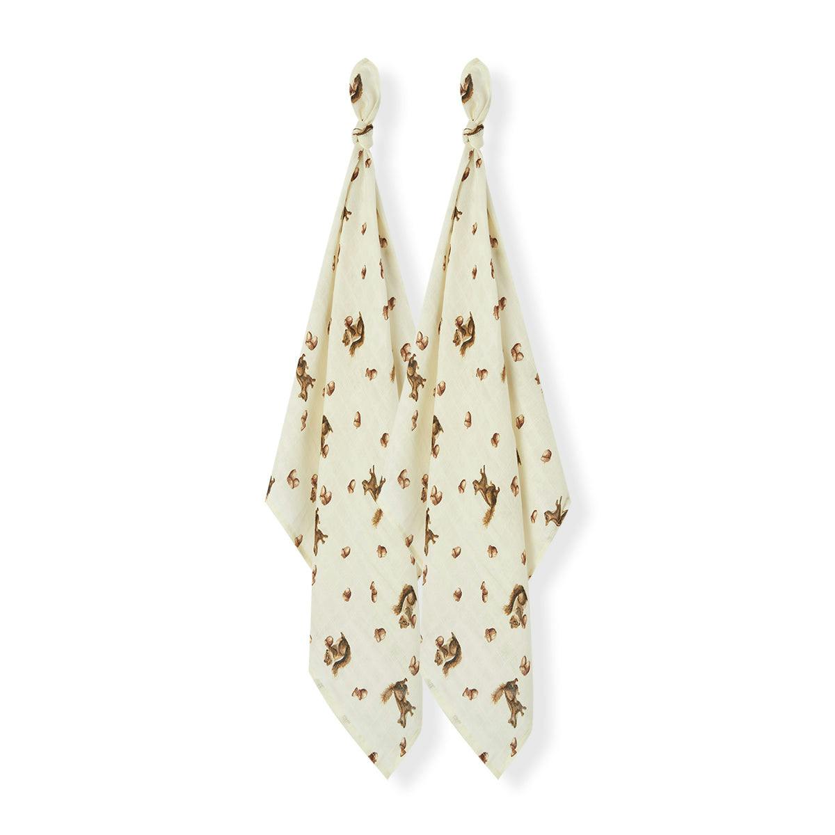 Bamboo Muslin Two-Piece Burp Cloth Set