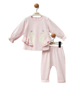 Pink Swan Ruffle Outfit Set