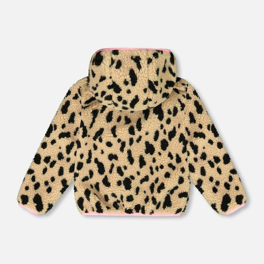 Reversible Mid-Season Sherpa Jacket Leopard