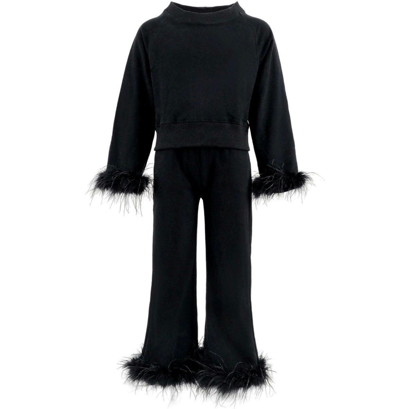 Black Feather Athletic Set