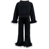 Black Feather Athletic Set