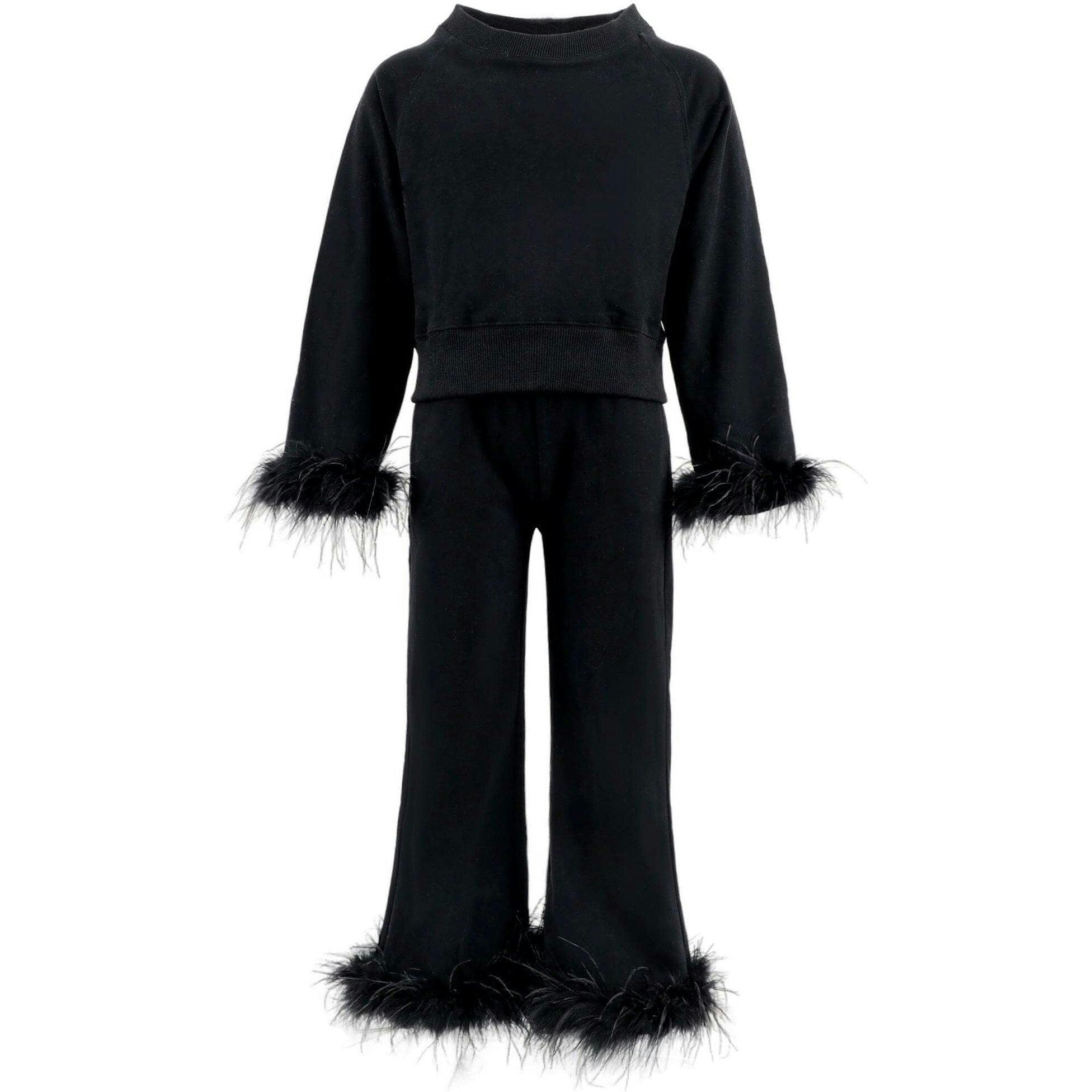 Black Feather Athletic Set