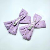 Golden Dot Bow Clips (Set of 2)