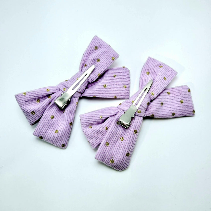 Golden Dot Bow Clips (Set of 2)