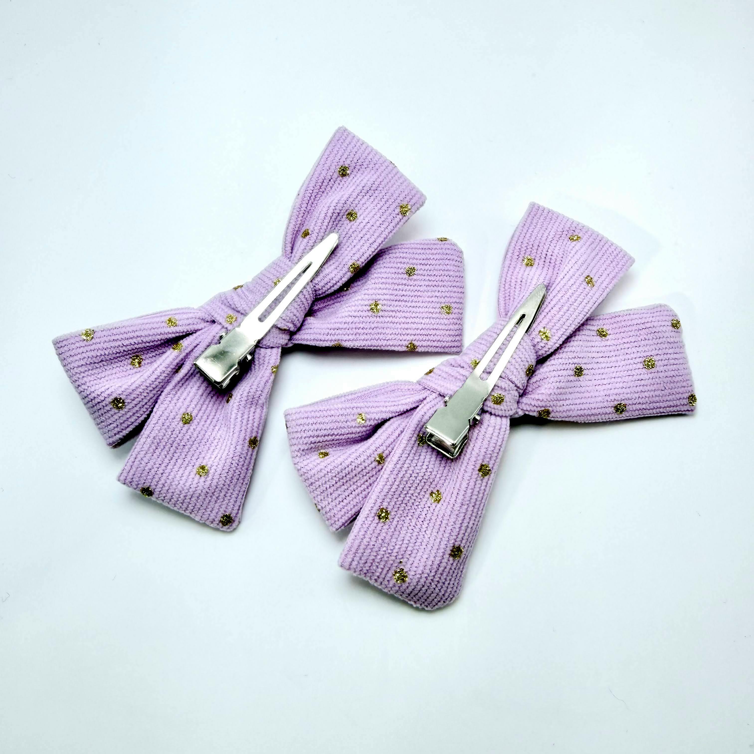 Golden Dot Bow Clips (Set of 2)