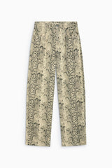 TNS Denim Woman Barrel Trouser Snake Print