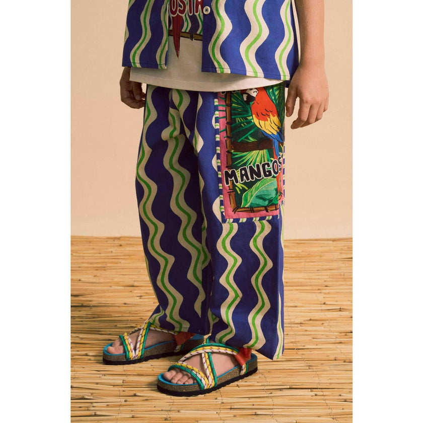LOROS WAVY PANTS NAVY BLUE