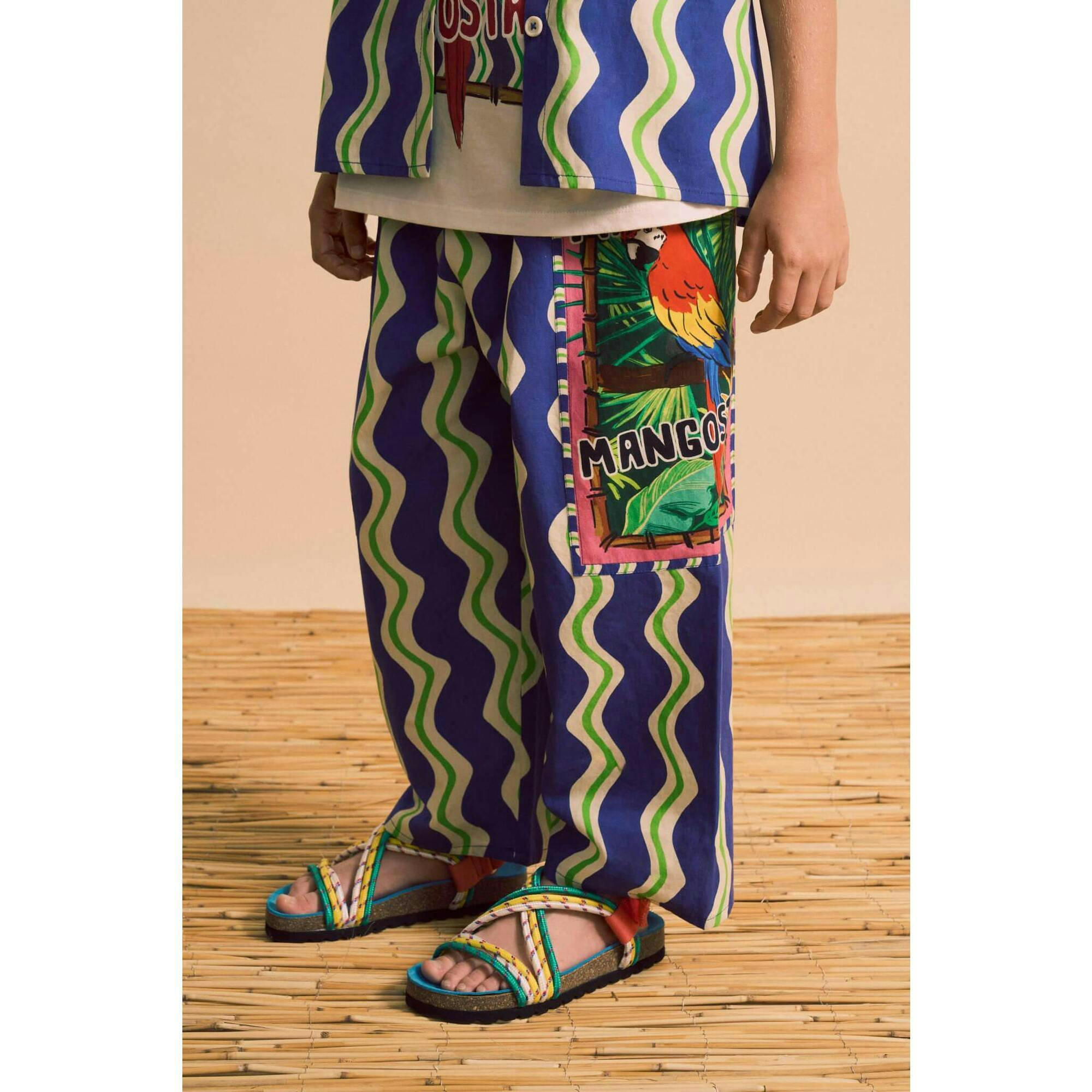 LOROS WAVY PANTS NAVY BLUE
