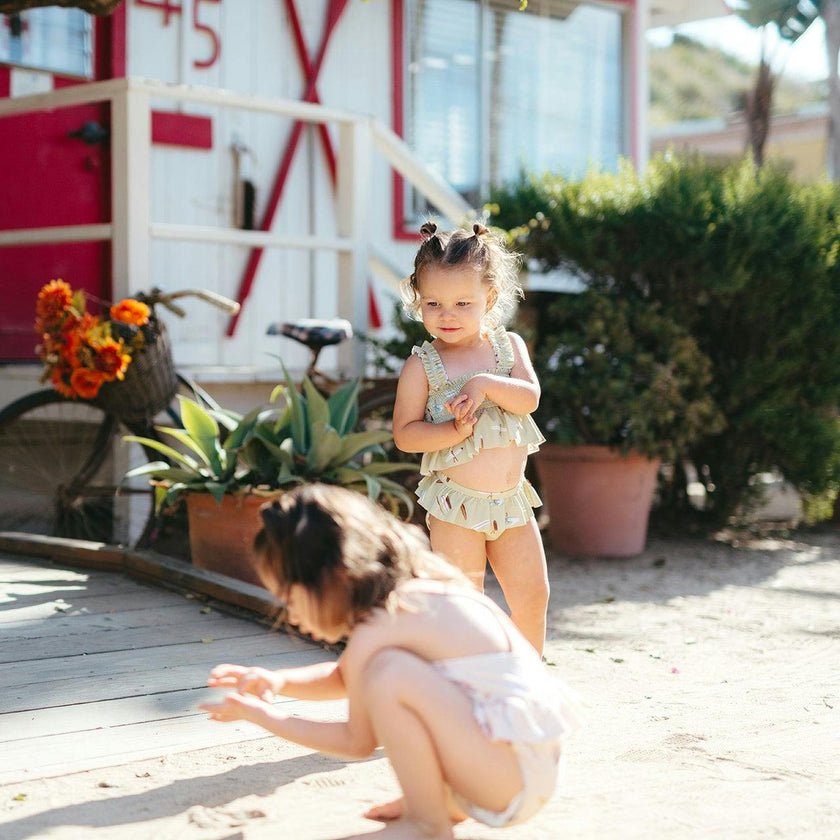 Duck Ruffle Two Piece Swimsuit