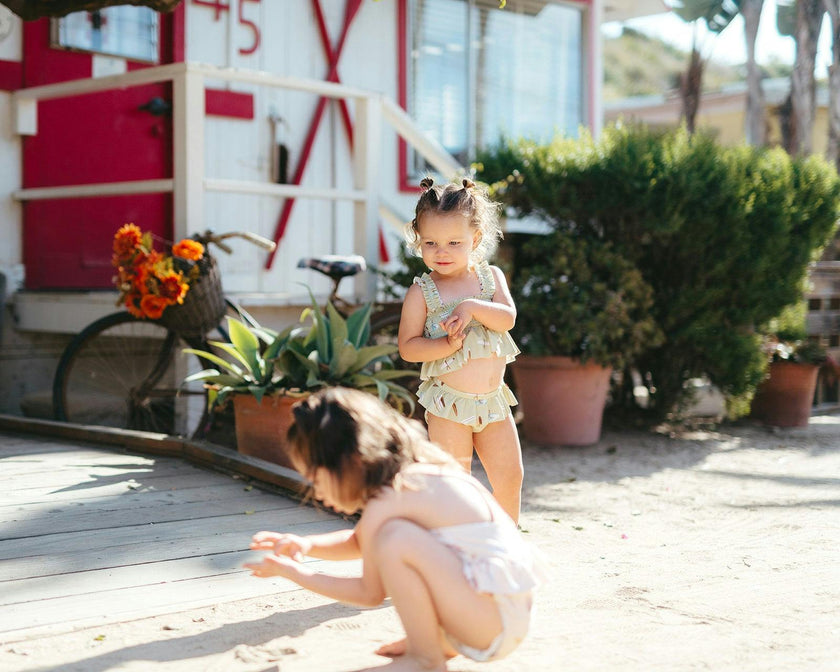 Tutu Elephant Ruffle Two Piece Swimsuit